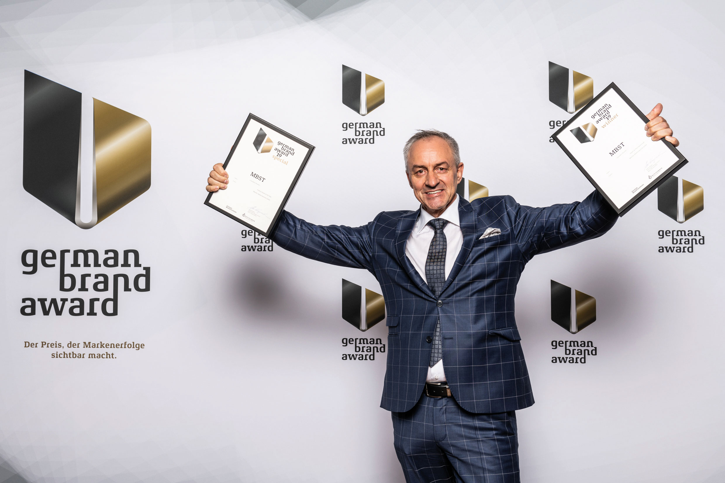 Marketing Chef Guido Finkes mit den German Brand Awards 2019 Winner und Special Mention